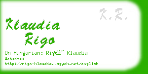 klaudia rigo business card